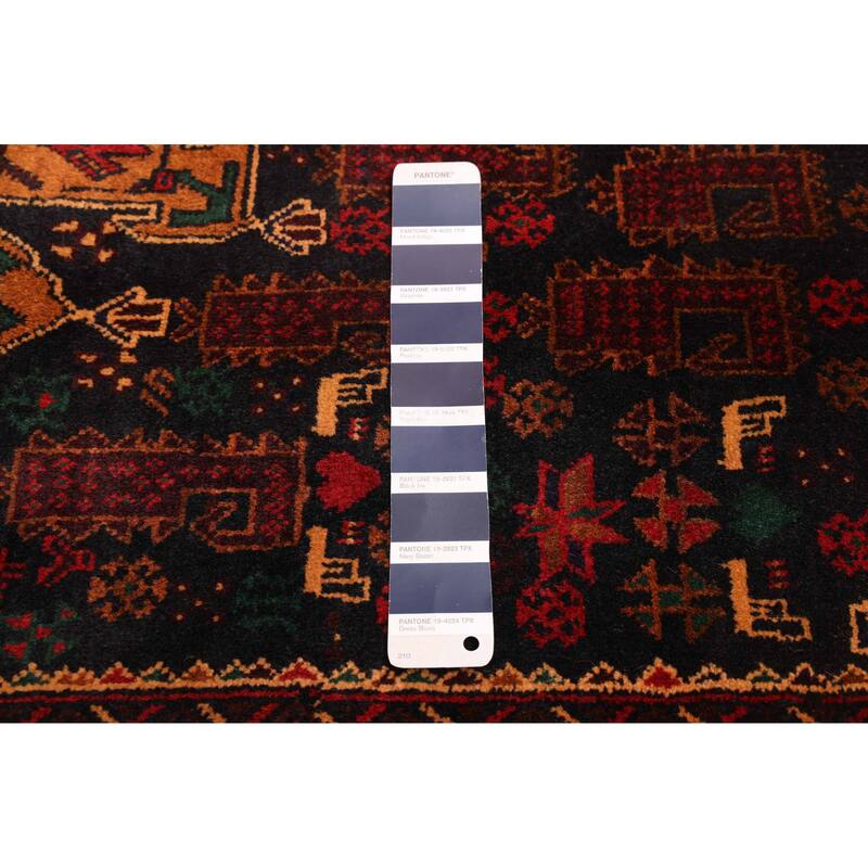 ECARPETGALLERY Hand-knotted Teimani Black Wool Rug - 3'9 x 6'4