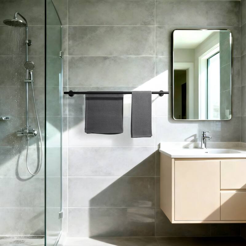 WOWOW Wall Mounted Stainless Steel Double Towel Bar