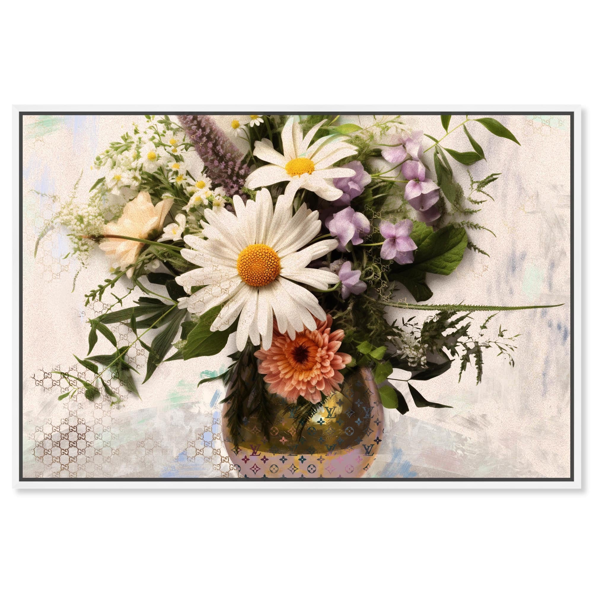 Royal Spring Bouquet Canvas Glam Livingroom Wall Art by Art Remedy