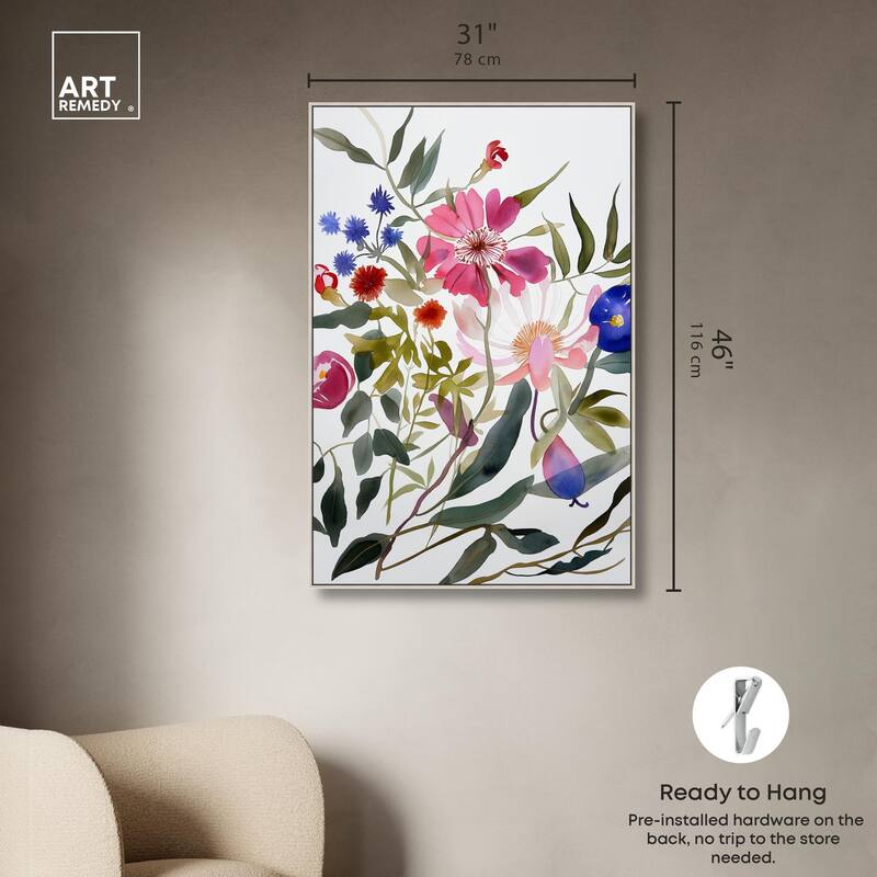 Watery Petals I Canvas by Art Remedy