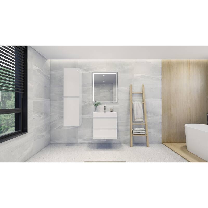 Baillie 24'' Wall-Mounted Vanity with Reinforced Acrylic Sink