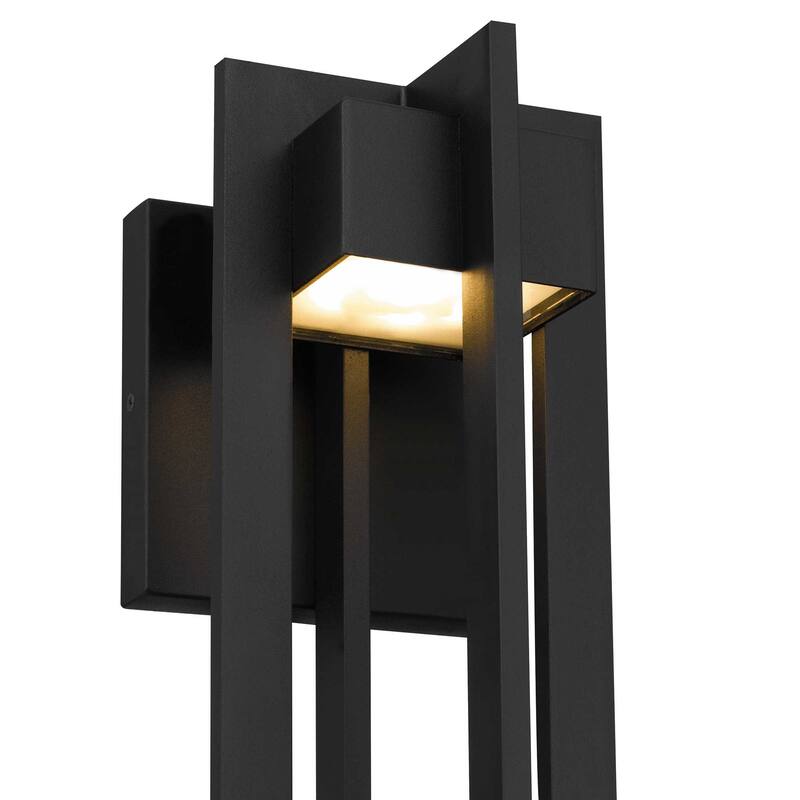 18" Black Integrated LED Outdoor Wall Sconce
