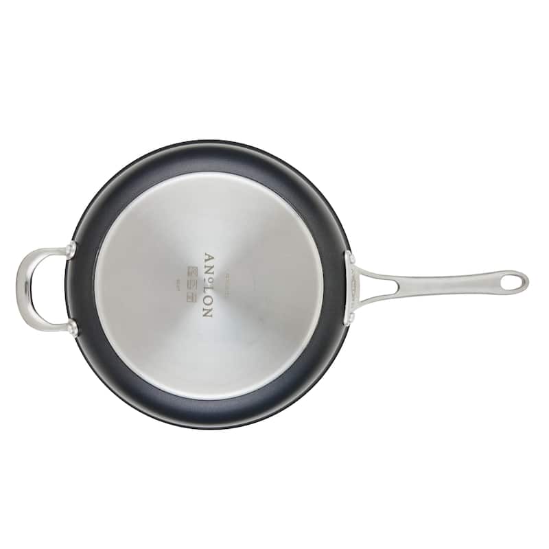 Anolon X Hybrid Nonstick Induction Frying Pan With Helper Handle, 12-Inch, Charcoal Gray