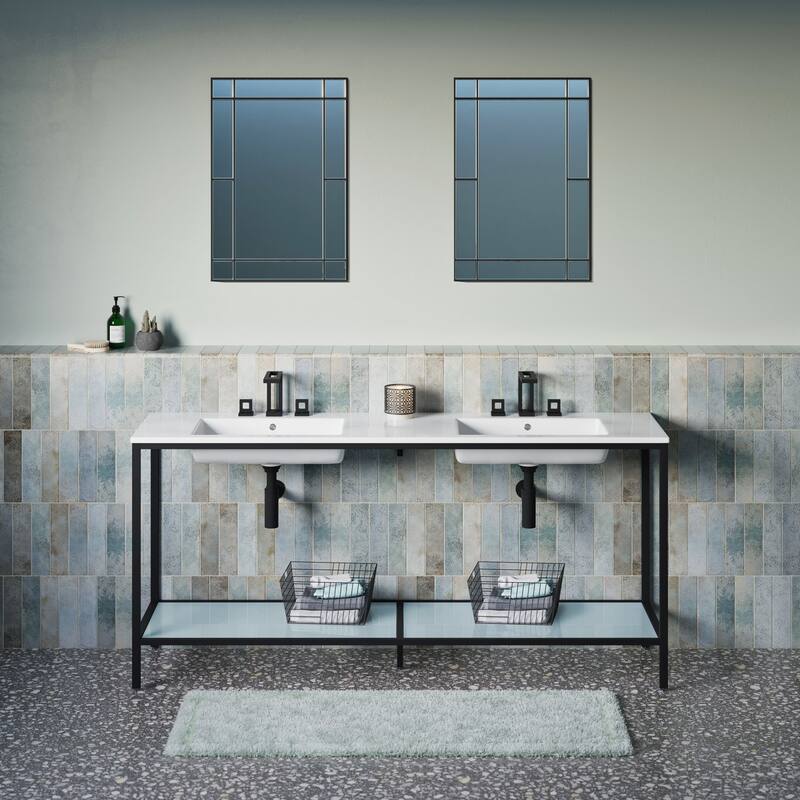 Swiss Madison SM-BV172 Pierre 18" Free Standing Double Basin Vanity