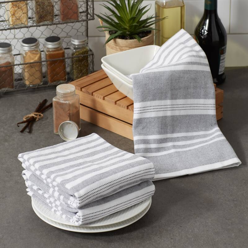Asst Barn Red French Terry Dishtowel Set/3