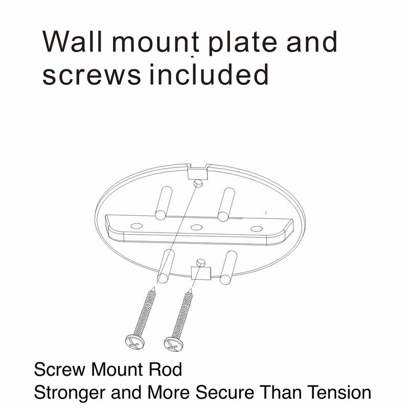 Utopia Alley Rustproof Wall Mounted Aluminum Double Curved Shower Curtain Rod, Screw Mount Rod, Adjustable Rod from 45" to 72"