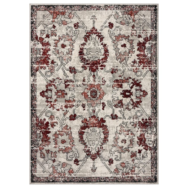 Luxe Weavers Oriental Floral Distressed Area Rug