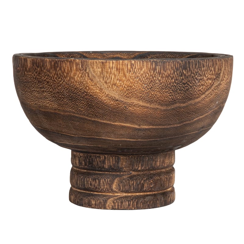 Paulownia Wood Pedestal Bowl