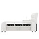 preview thumbnail 9 of 8, Queen Size Upholstered Platform Bed with Multimedia Nightstand & Storage Shelves Storage Bed Frame for Kids Teens Adults, White