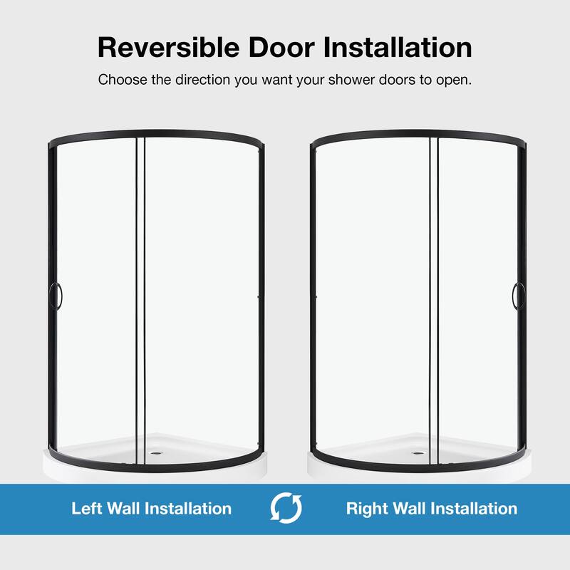 OVE Decors Breeze Corner Shower Sliding Door with Base and Clear