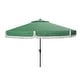 preview thumbnail 12 of 34, SAFAVIEH Milan 9ft Round Outdoor Patio Umbrella with Fringe Trim - UV Resistant, Crank Lift & Button Tilt Hunter Green
