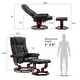 preview thumbnail 9 of 37, MCombo Swiveling Recliner Chair with Wood Base and Ottoman