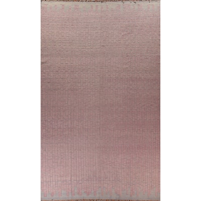 All-Over Pink Moroccan Oriental Large Area Rug Handmade Wool Carpet - 11'8"x 17'9"