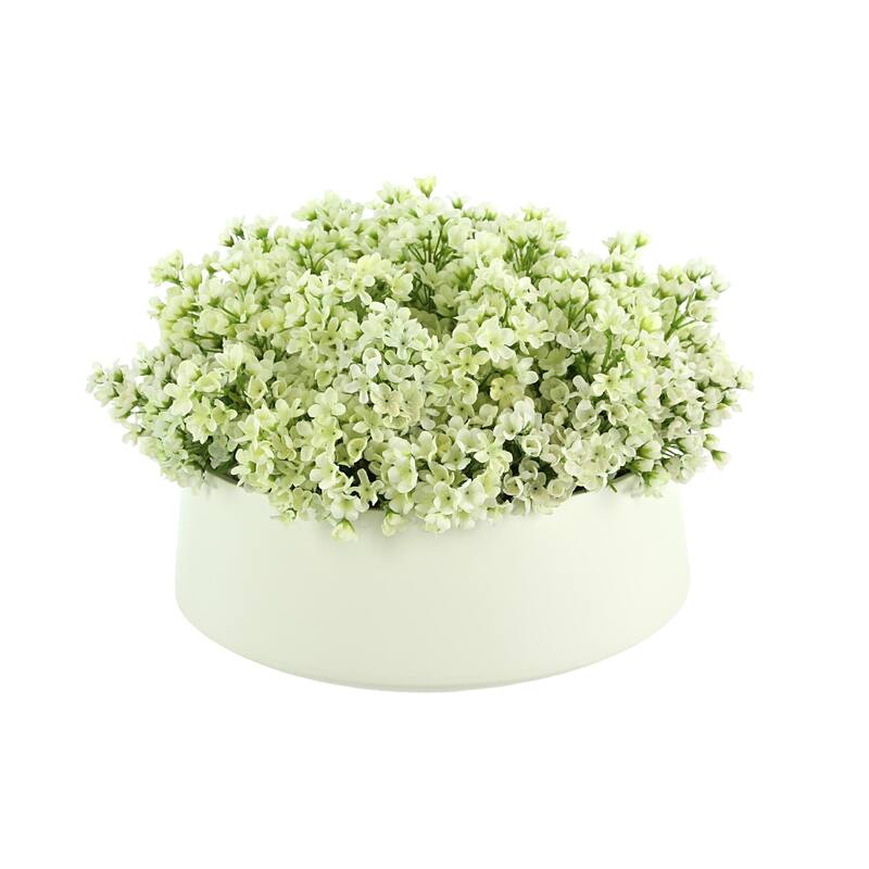 Bouvardia Florals Arranged in a Round Vase White Bed Bath & Beyond