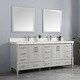 preview thumbnail 18 of 127, Willow Collection 84 in W x 22 in D x 36 in H Aberdeen Double Bowl Sink Bathroom Vanity with Countertop