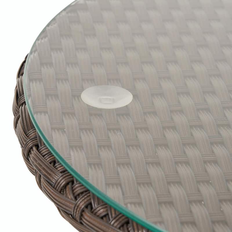 Cozy 3-Piece Outdoor Chat Set with Rattan Weave