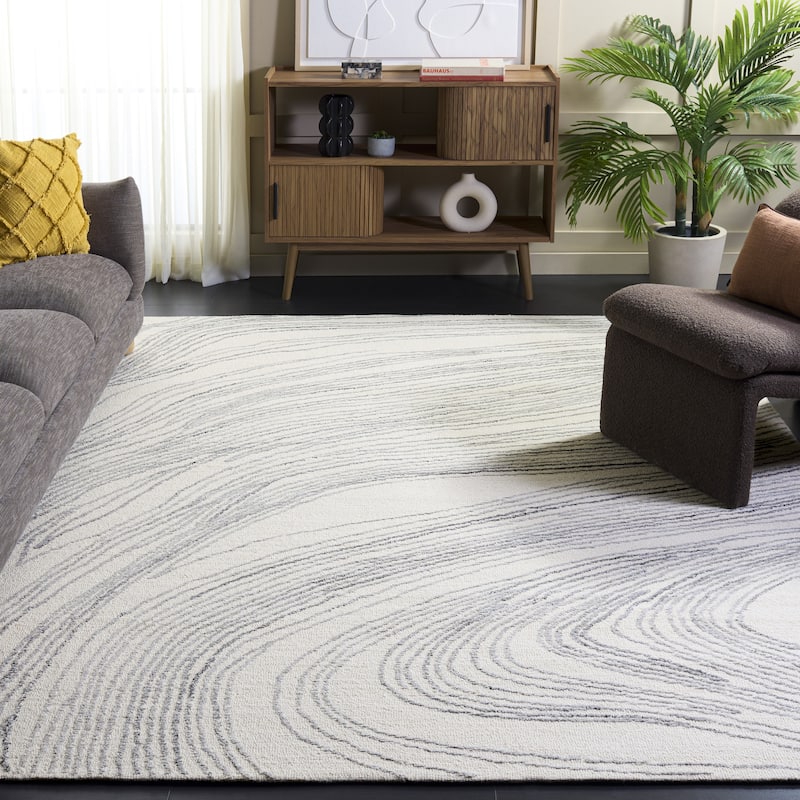 SAFAVIEH Handmade Ebony Diep Modern & Contemporary Wool Rug
