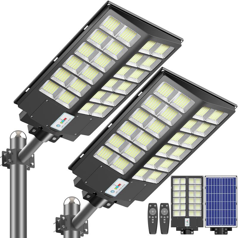 Solar Street Light 450000LM LED Solar Flood Lights Outdoor with Remote Control - 4200W