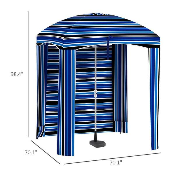 dimension image slide 0 of 2, 5.8' x 5.8' Cabana Umbrella with Walls,Vents,Carry Bag,Beach Umbrella