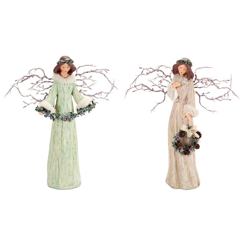 Branch Wing Angels (Set of 2) - Beige