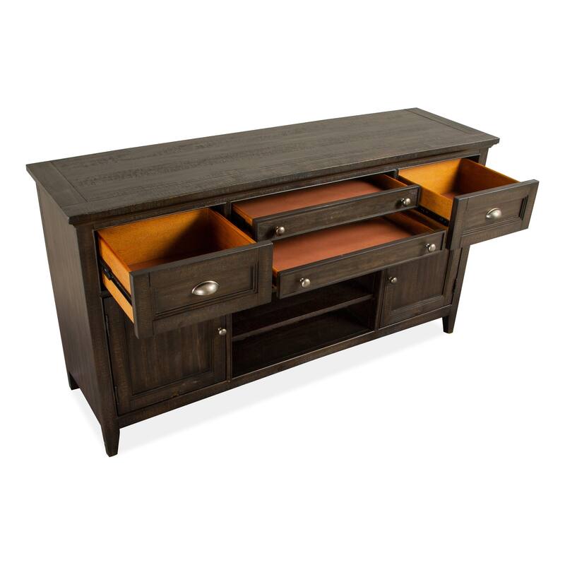 Magnussen Home Westley Falls Graphite Buffet - 66''W x 19''D x 36''H