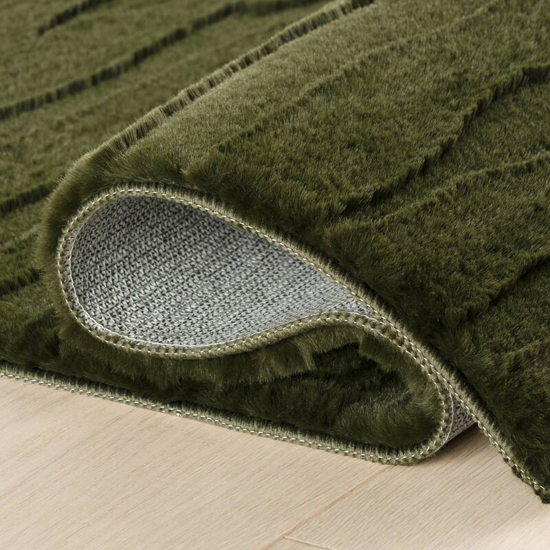 Nuloom Nivella Solid Cloud Washable Area Rug