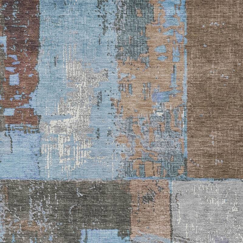 HomeRoots Abstract Transitional Rectangle Outdoor Rug