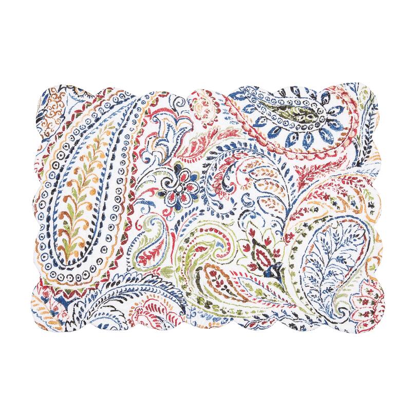 Payton Paisley Placemats Set of 6, 13" x 19" - Multicolored