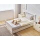 preview thumbnail 15 of 20, Single bunk bed with drag bed twin wooden bed pine particle board drag bed