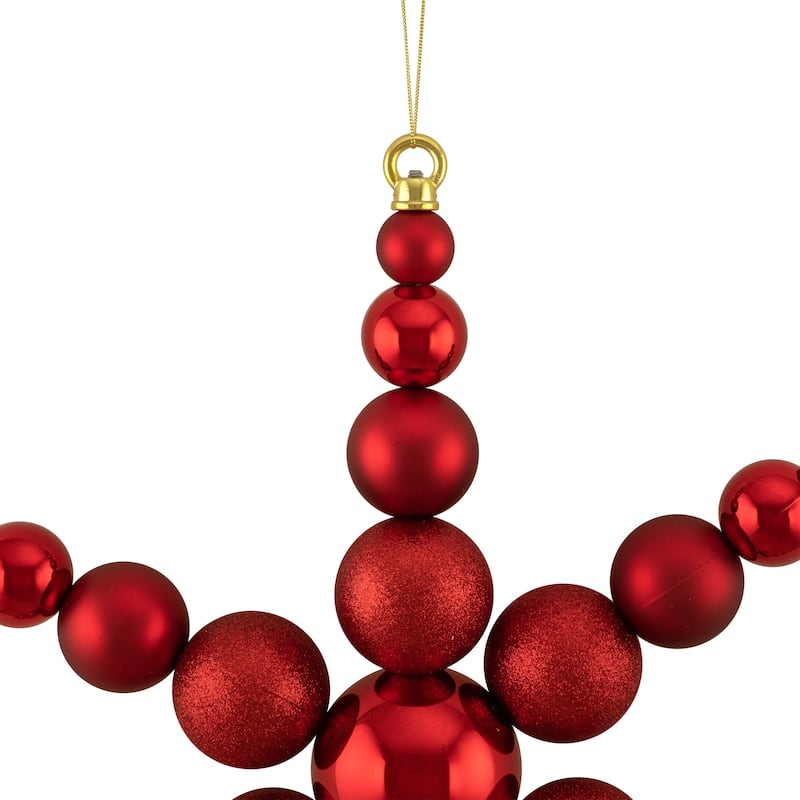 18" 3-Finish Snowflake Commercial Christmas Ornament