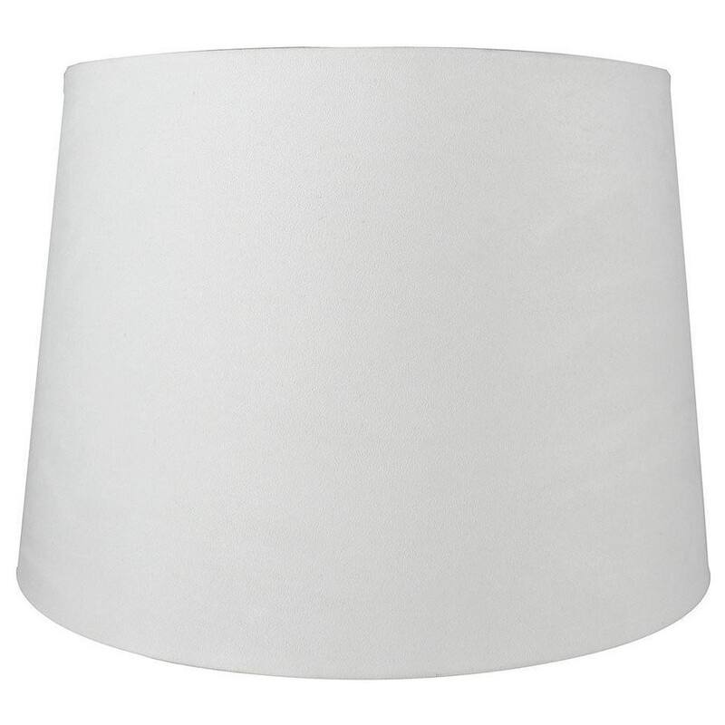 Suede Hardback Lamp Shade, 12" Top, 14" Bottom, 10" Slant - Off White