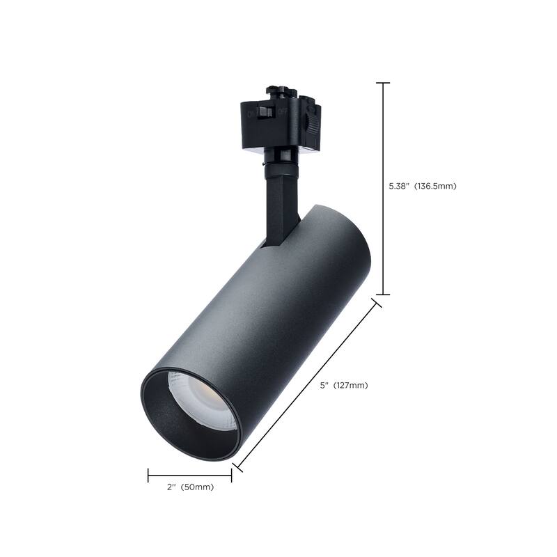 20W LED Track Head 36 Degree Beam Spread J-Style Track 5 CCT Selectable Matte Black - Matte Black