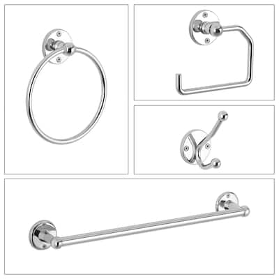 Bathroom Hardware Set, 4-Piece