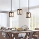 preview thumbnail 7 of 8, The Gray Barn 1-Light Wood Pendant Lights with Glass Shade for Kitchen Island - W5.1"xH8.3"