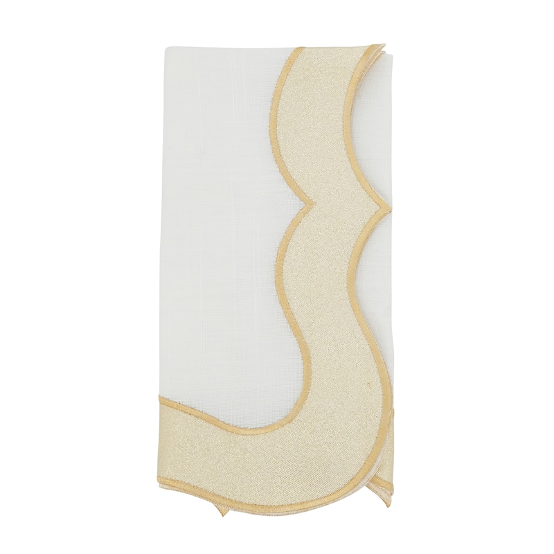 Radiant Shimmer Table Napkin (Set of 4) - Set of 4 - Gold.