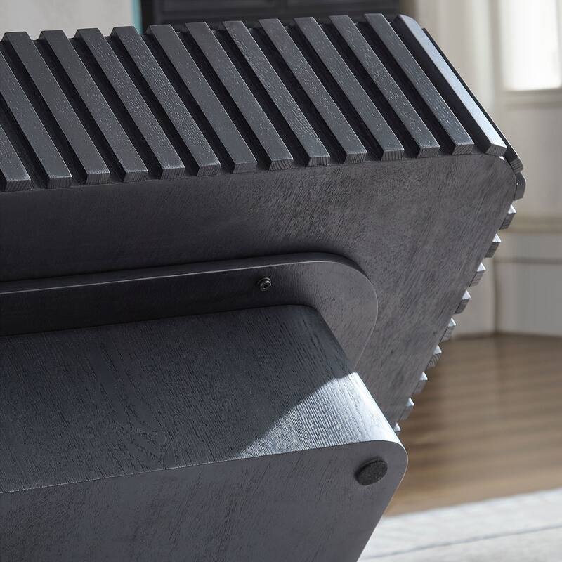 Modern 35.43 inch Handcraft Drum Coffee Table Square Coffee Table for Living Room