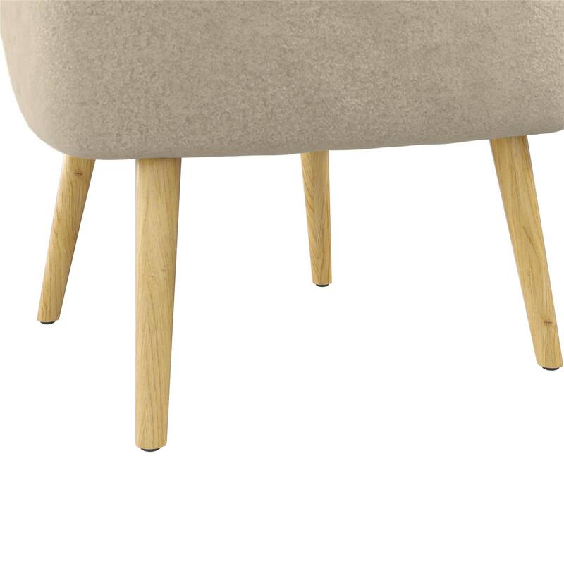 Avenue Greene Eden Boucle Kids Accent Chair with Natural Legs