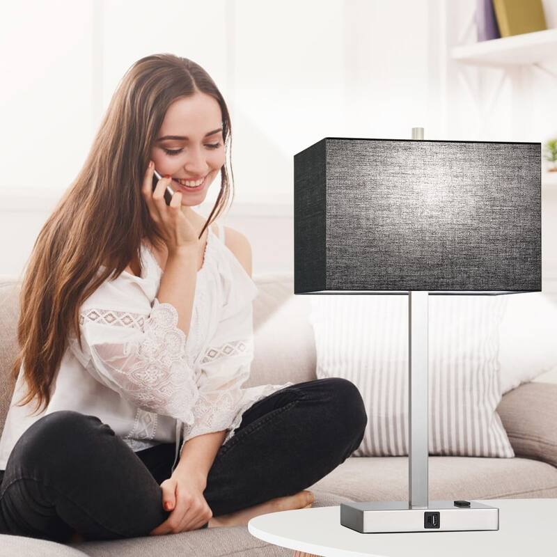 Upgraded, Set of 2 Bedside Touch Control Table Lamp - 4.4"D x 7.8"W x 21"H