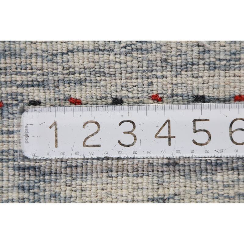 Hand Knotted Oriental 100% Wool Carpet Tribal Stripe Beige & Ivories Gabbeh Area Rug - 4' 9'' X 3' 1''