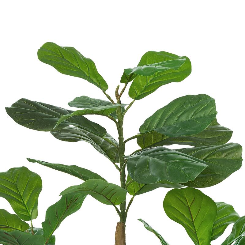 Fiddle Leaf Fig Faux Tree in pot (Set of 2) - Green - 47.24'' H x 22.83'' W x 18.11'' D