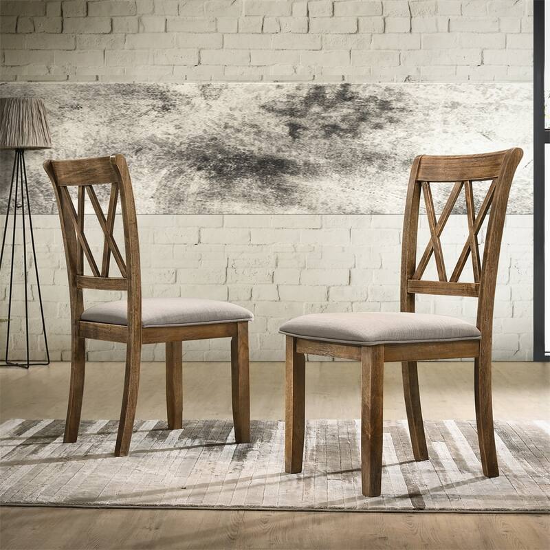 Fabric Upholstered Dining Chair,Set of 2