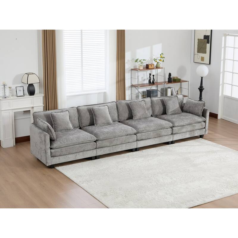 Cloud Sofa,Modern Sectional Couch,Comfy Double Layer Upholstered Seat Cushion