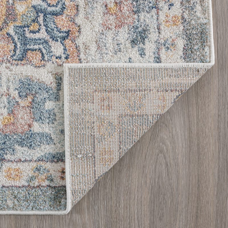 Rayna Farmhouse Medallion Indoor Area Rug