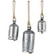 preview thumbnail 39 of 77, Gold, Gray, Bronze, Black or Red Metal Tibetan Inspired Decorative Cow Bells with Jute Hanging Rope (Set of 3)