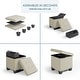 preview thumbnail 178 of 192, Empyrean Tuffted Folding Foot Rest Storage Ottoman Bench with Storage Bins
