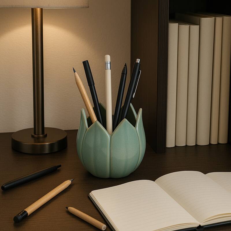 Ceramic Leaf Shaped Storage Bowl - 4"