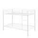 preview thumbnail 27 of 31, Twin Over Twin Metal Bunk Bed, Low Profile, Ladder, High Guardrail