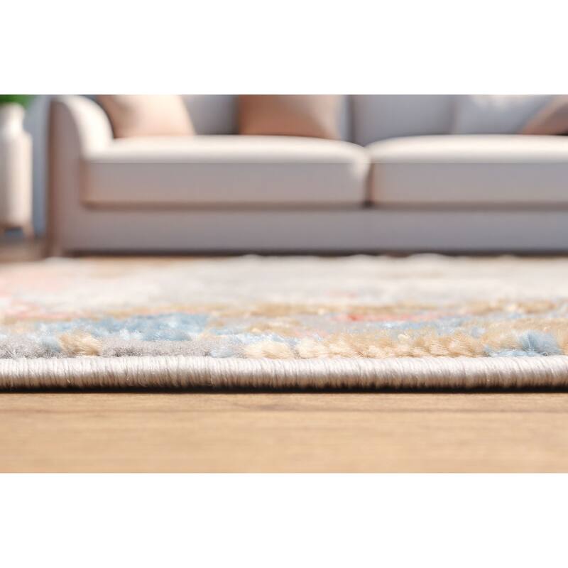 ECARPETGALLERY Machine Made Bronte Ivory Area Rug