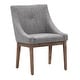 preview thumbnail 31 of 70, Voyager Button Tufted Slope Arm Linen Dining Chair (Set of 2) by iNSPIRE Q Artisan