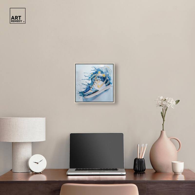 Starry Night Sneaker Splash Canvas by Art Remedy